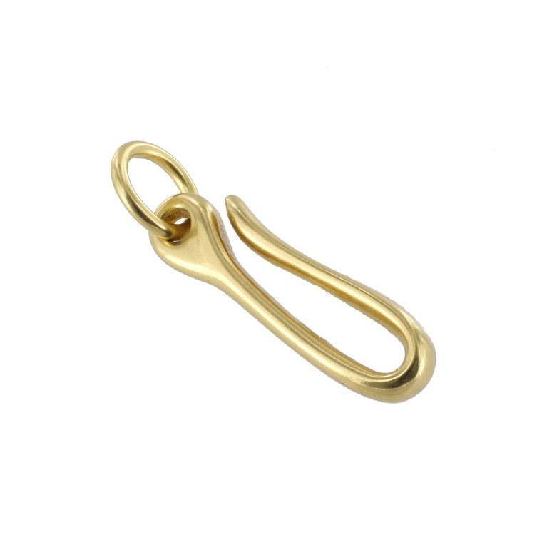  Okones 3Sizes Solid Brass Fishhook keychain shackle Hooks for  Straps Bags Belting Key wallet Key holder Key chain Key charms Bag key  leathercraft (4pc Length 2-5/7'') : Arts, Crafts 