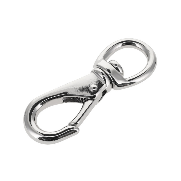 251 5/8" Nickel Plate, Swivel Lever Snap, Solid Brass-LL