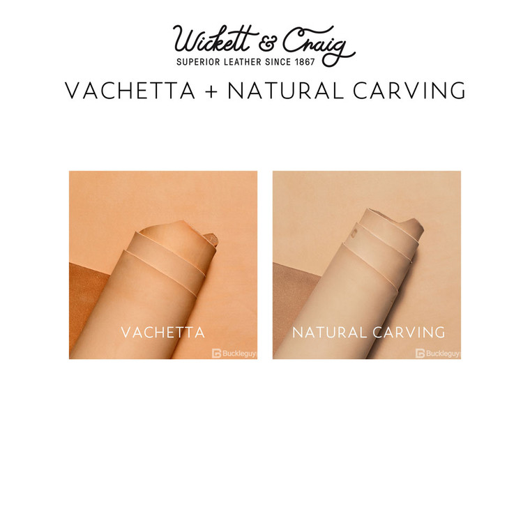 Wickett & Craig 'American Vachetta' Leather, Belly, Natural 