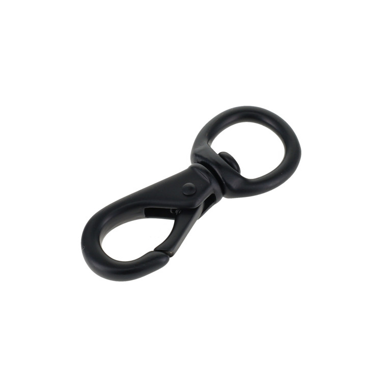 231 1/2" PVD Black Matte, Swivel Lever Snap, Solid Brass
