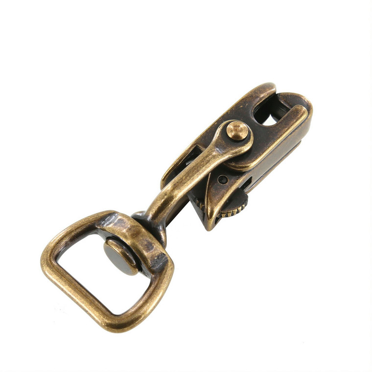 B9570 3/4 Antique Brass, Swivel Snap w/ Locking Jaw, Solid Brass-LL