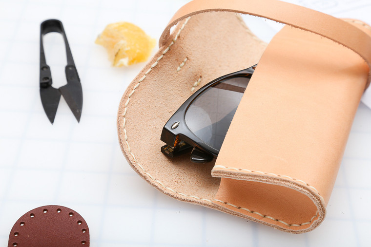 Making a Leather Sunglasses Case - FREE PDF Pattern! 
