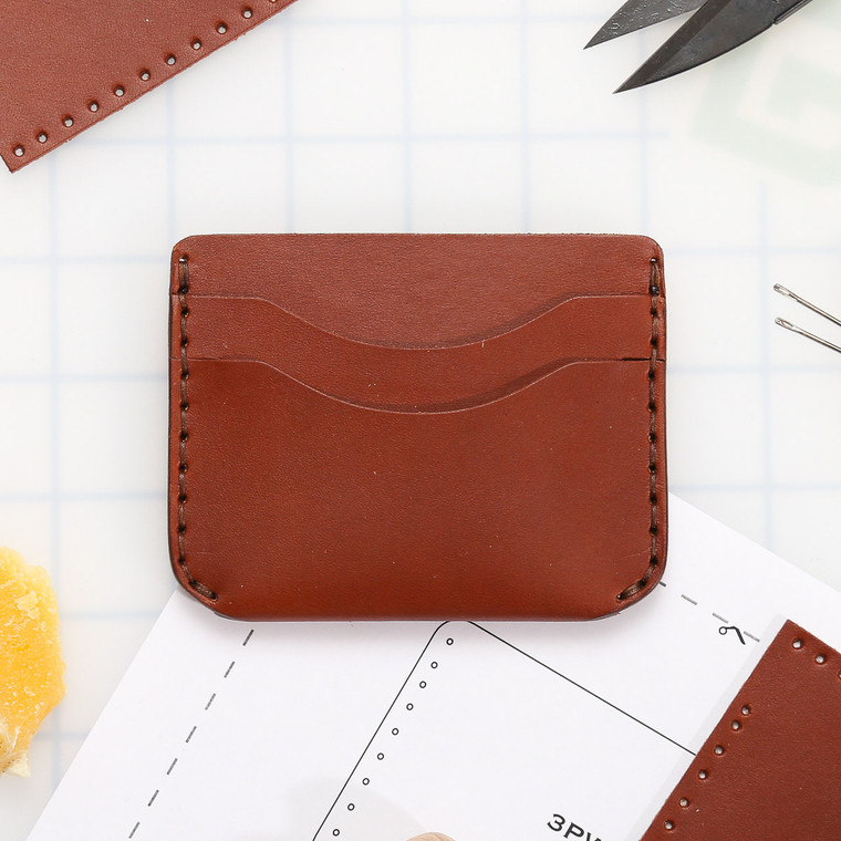 DIY 3-Pocket Foldover Wallet Leather Kit - Buckleguy.com