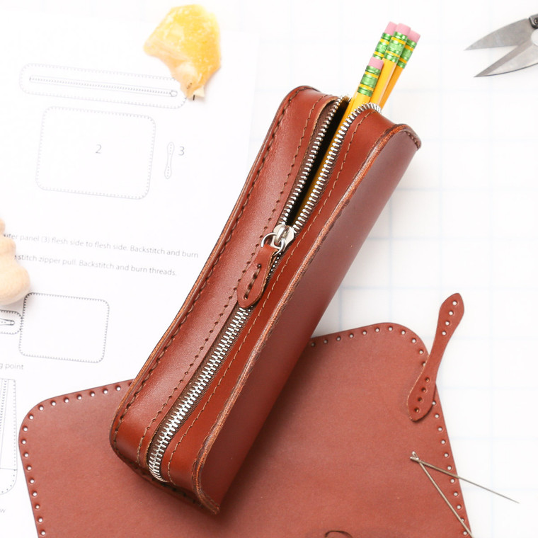 Pencil Case Leather Pattern, PDF Template 