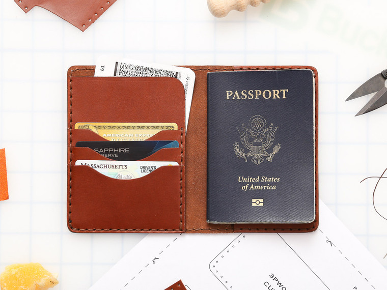 Leather Crafting DIY - Passport Case - FREE PATTERN 