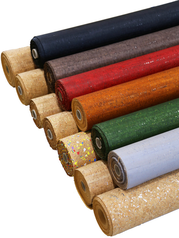 Multi-style A4 Vintage Soft Cork Fabric Sheet Gold Silver
