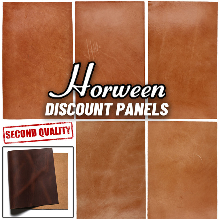 Horween Cavalier Leather Panels, Carolina Brown, Heavy Weight, 10 pack, 6.5" x 11"