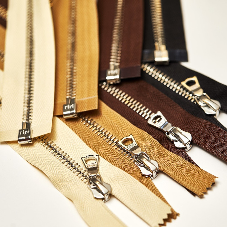 Riri Zipper, Custom Cut Separating, Antique Brass Teeth (AM