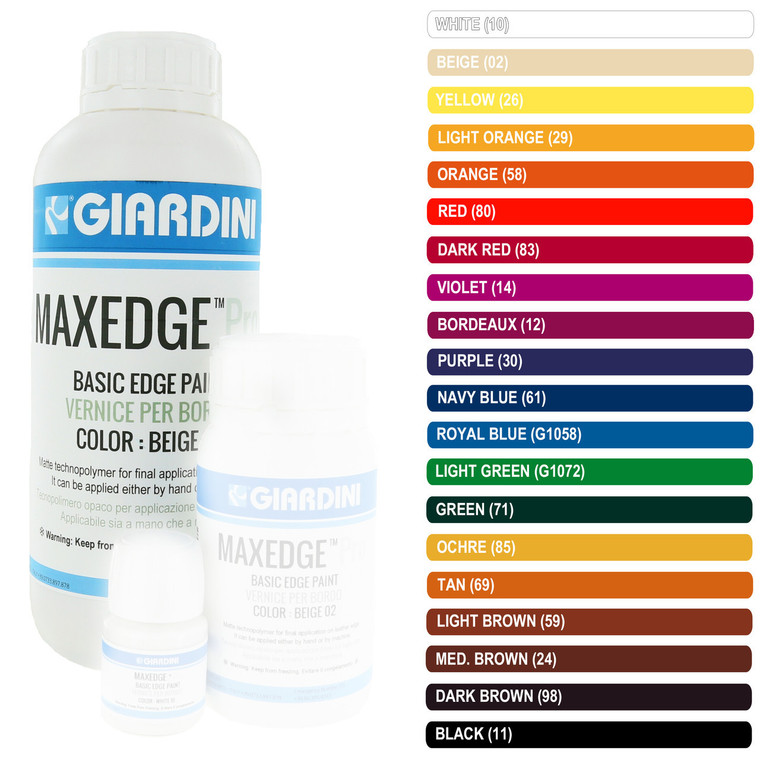 Giardini Basic Italian Leather Edge Paint, Dark Red, 1L, Past Shelf Life of 9/2023