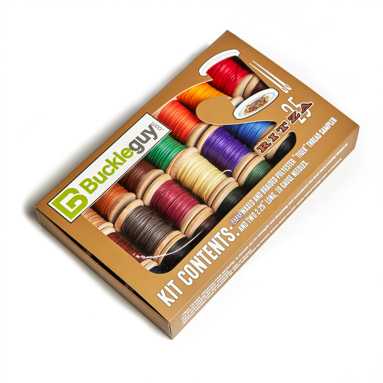 Ritza 25 Tiger Thread, Waxed Polyester, 21 Color Set 