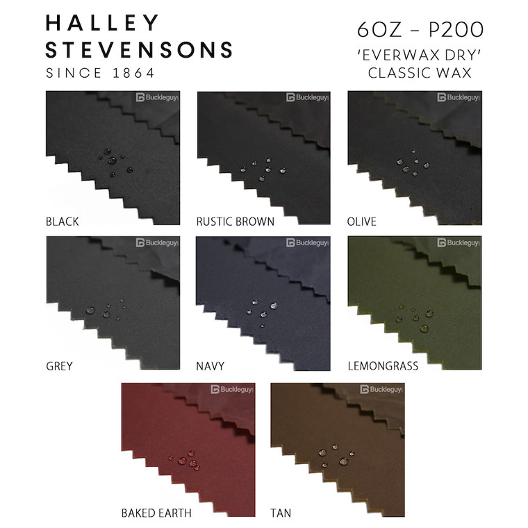 Halley Stevensons, Waxed Canvas, 8oz (P270) Lightweight, Classic Wax 