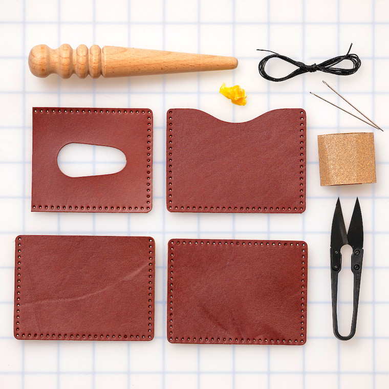 DIY Leather Wallets Kit DIY PinkRed Eco Leather Projects DIY