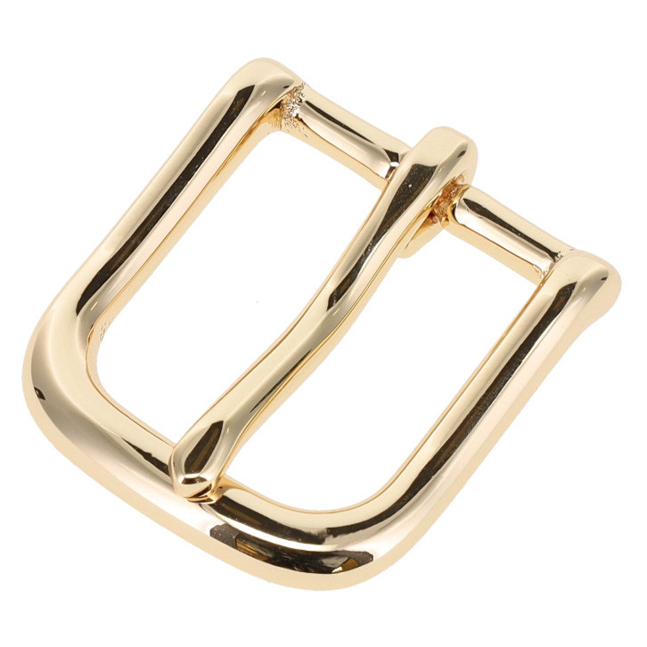 1035 Gold Plate, Heel Bar Buckle, Solid Brass-LL, Multiple Sizes