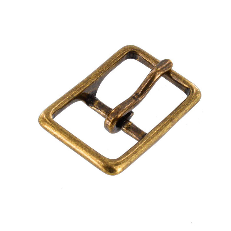 121 Antique Brass, Center Bar Buckle, Solid Brass-LL, Multiple