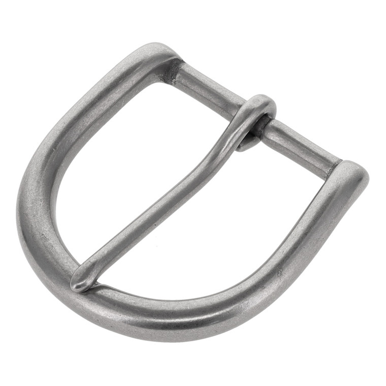 216 Nickel Matte, Heel Bar Buckle, Solid Brass-LL, Multiple Sizes