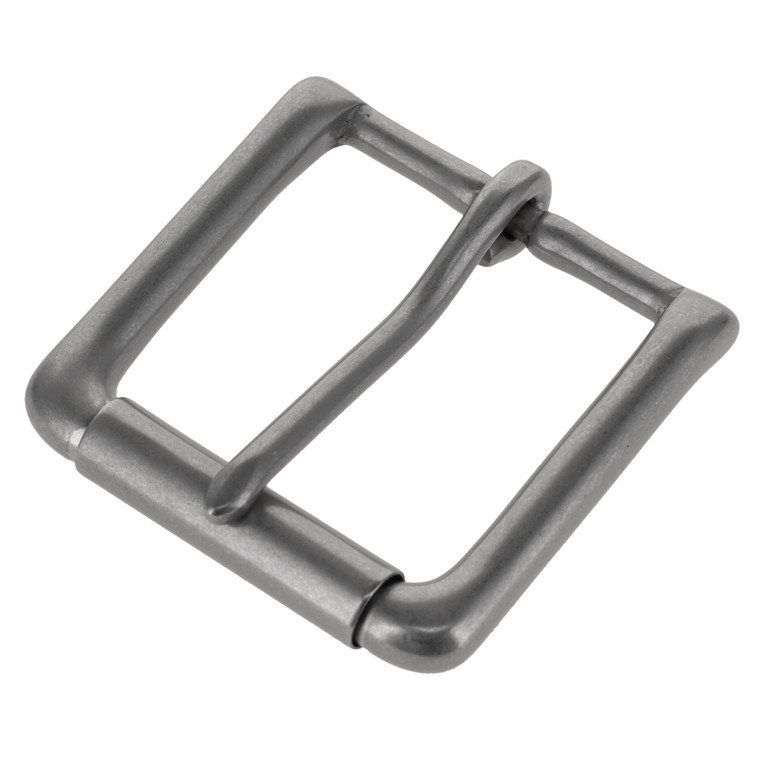 Nickel Matte Heel Bar Buckle with Roller