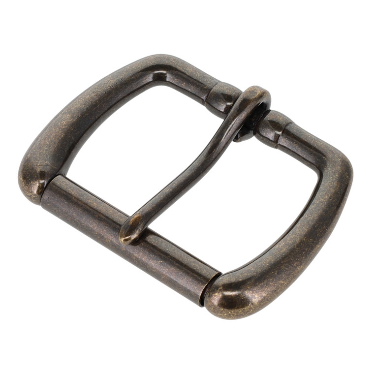 B1187 Antique Brass, Roller Buckle, Solid Brass-LL, Multiple Sizes