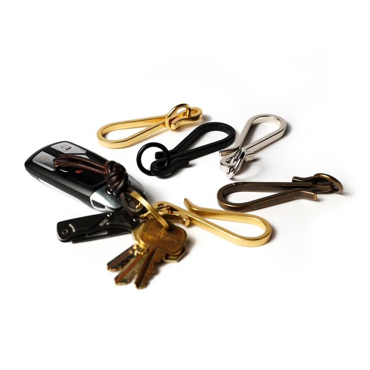 C5462 Antique Brass, Fish Hook Key Chain, Solid Brass-LL