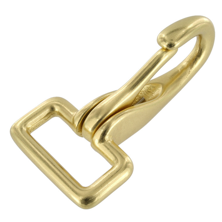 4250 Natural Brass, Halter Snap, Solid Brass-LL, Multiple Sizes 