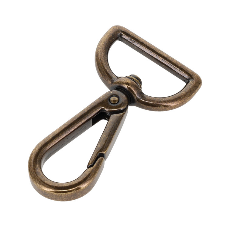 4005N Antique Brass, Swivel Lever Snap, Solid Brass-LL, Multiple Sizes