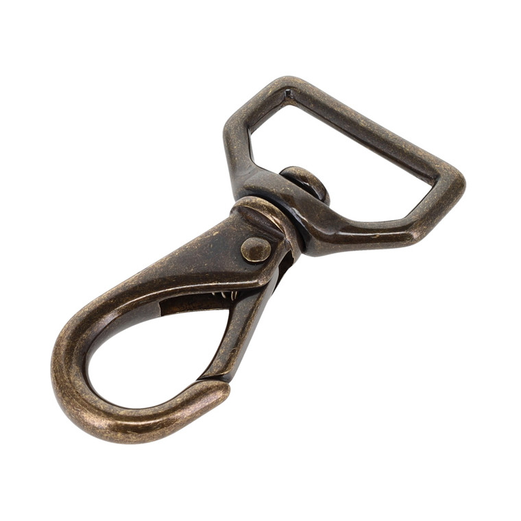 240 Antique Brass, Swivel Lever Snap, Solid Brass-LL, Multiple Sizes
