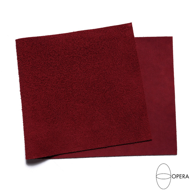 Opera Suede Leather Panel, Burgundy (219)