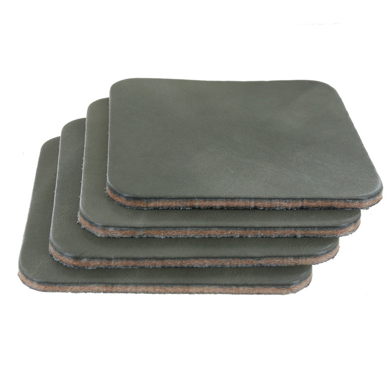 Wickett & Craig Traditional Harness, Square Coasters, Gray