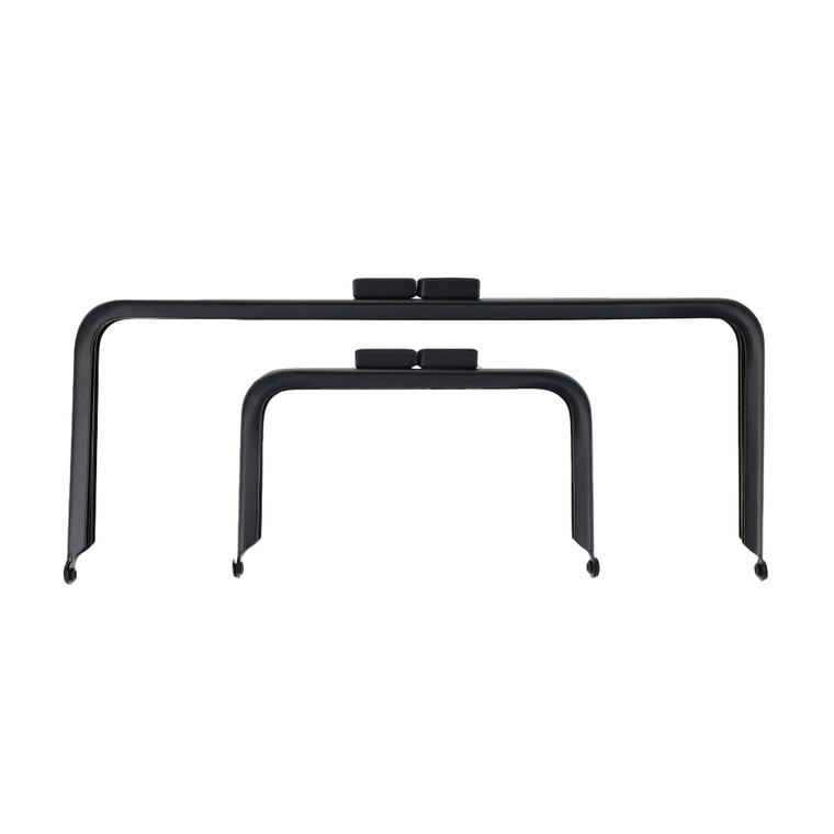 Metal Purse Frame, Square, Black Matte