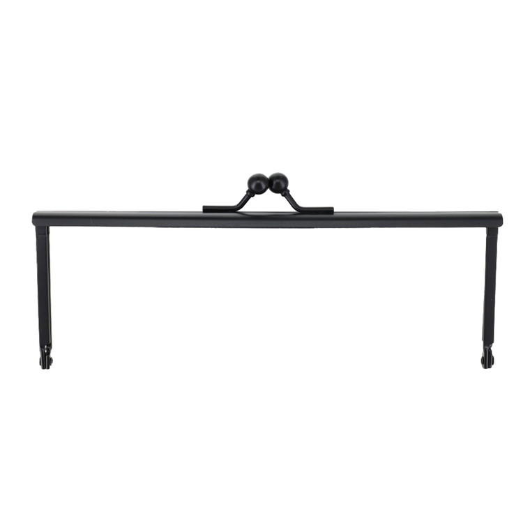Metal Purse Frame, Square w/ Covered Legs, Black Matte
