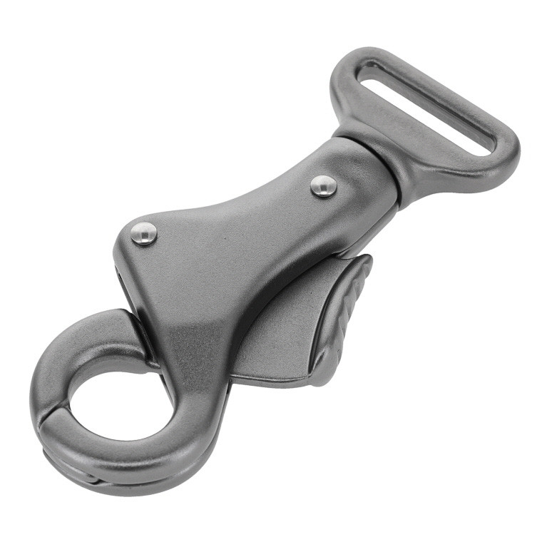 C5850 Gun Metal, Thumb Press Swivel Snap, Aluminum