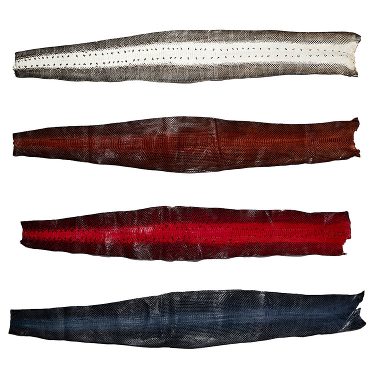 Whole Snake Leather Skins in a Variety of Colors