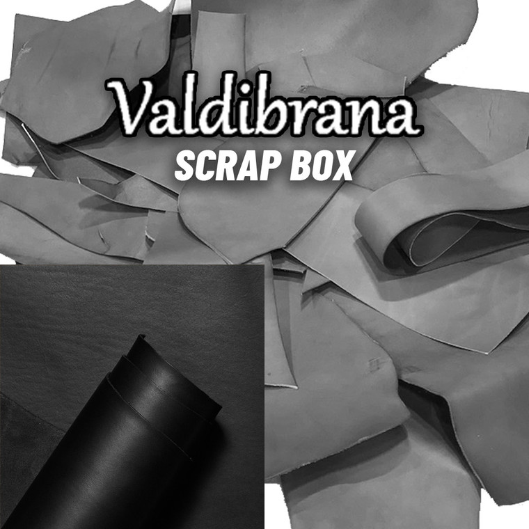 Valdibrana Veg Tan Leather Scrap Italian Vachetta Black