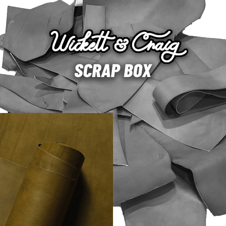 Wickett & Craig Veg Tan Leather Scrap English Bridle, Olive