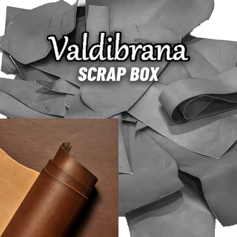 Valdibrana Veg Tan Leather Scrap Italian Vachetta Medium Brown