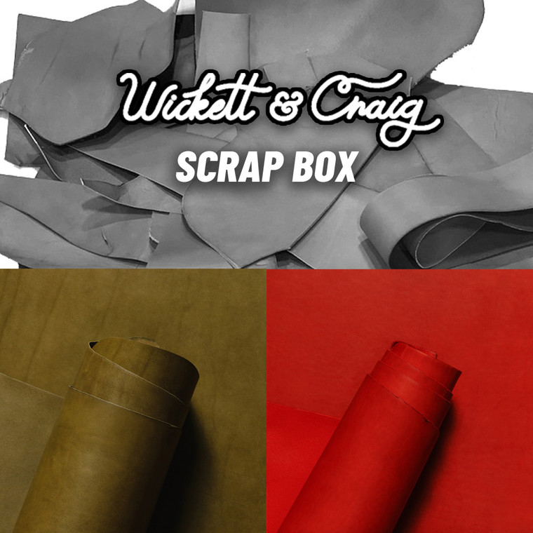 Wickett & Craig Veg Tan Leather Scrap English Bridle Chili Pepper/Olive