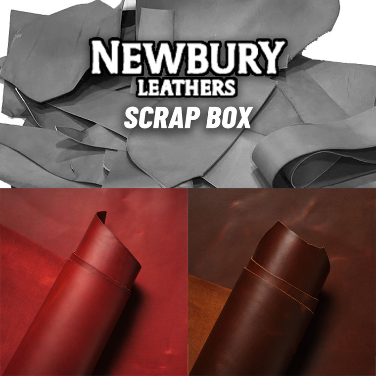 Newbury Leathers USA Leather Scrap Balmoral, Red/Antique Copper