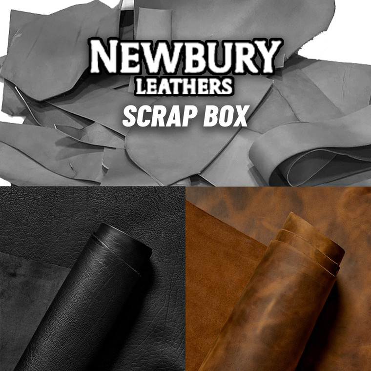 Newbury Leathers USA Leather Scrap Crazy Horse Mustang Brown/Black