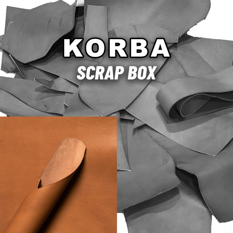 Korba Veg Tan Leather Scrap Buffalo Calf British Tan