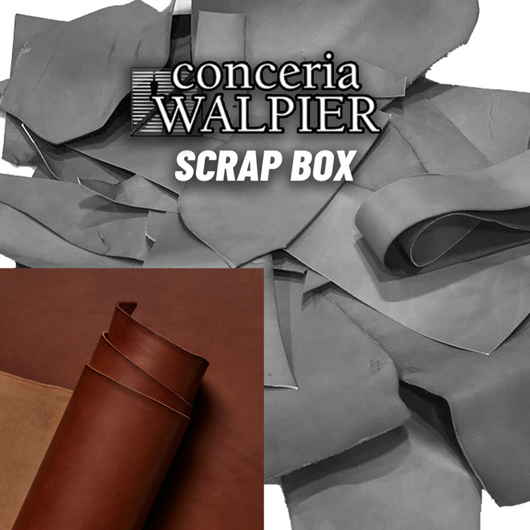 Walpier Buttero Veg Tan Leather Scrap Vacheta Cognac