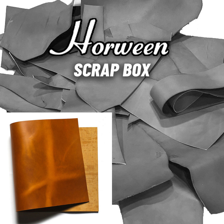 Horween Cavalier Leather Scrap, Sunflower, Mixed Weight (3.5-10oz), 15lbs