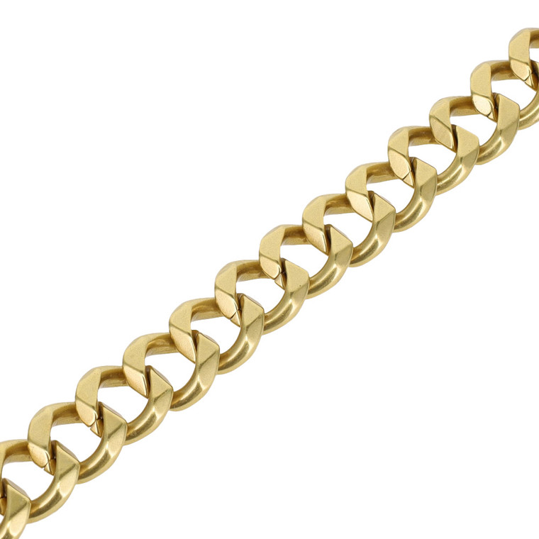 B-7193C Natural Brass, Four Side Faceted Chain
