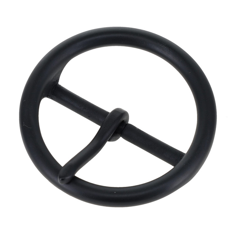 B9779 1 1/2" PVD Black Matte, O-Ring Center Bar Buckle, Solid Brass-LL