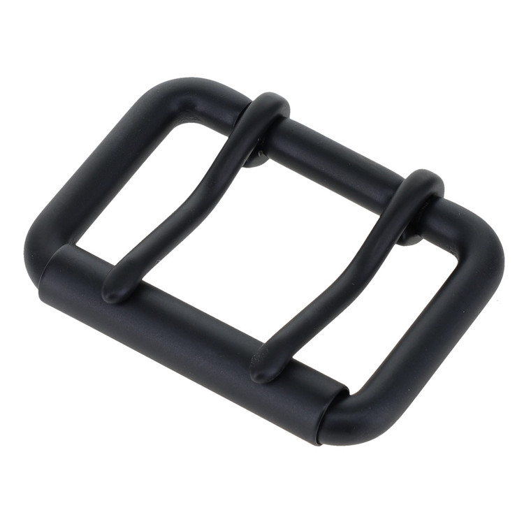 1 3/4" PVD Black Matte, Double Prong Roller Buckle