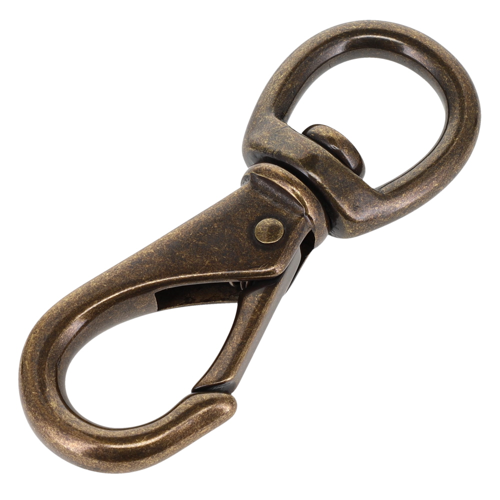 251 5/8" Antique Brass, Swivel Lever Snap, Solid Brass-LL