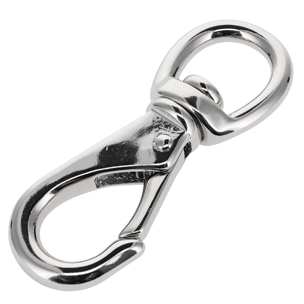 251 5/8" Nickel Plate, Swivel Lever Snap, Solid Brass-LL