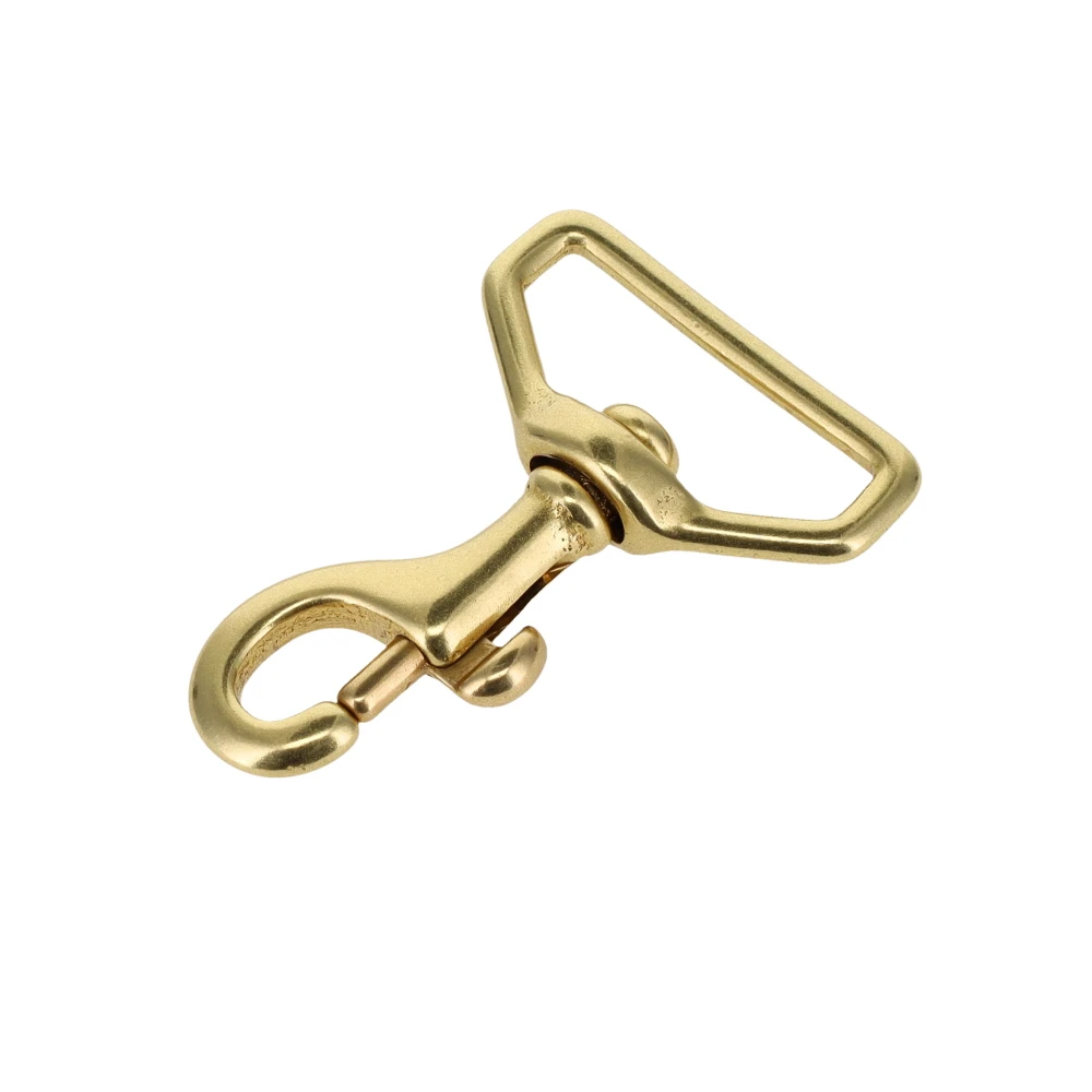 59 1" Natural Brass, Swivel Bolt Snap, Solid Brass-LL