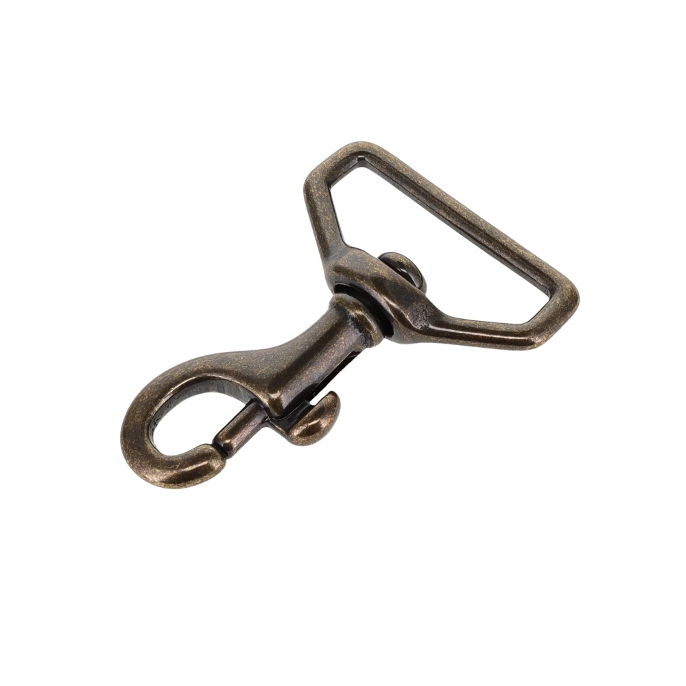 59 1" Antique Brass, Swivel Bolt Snap, Solid Brass-LL