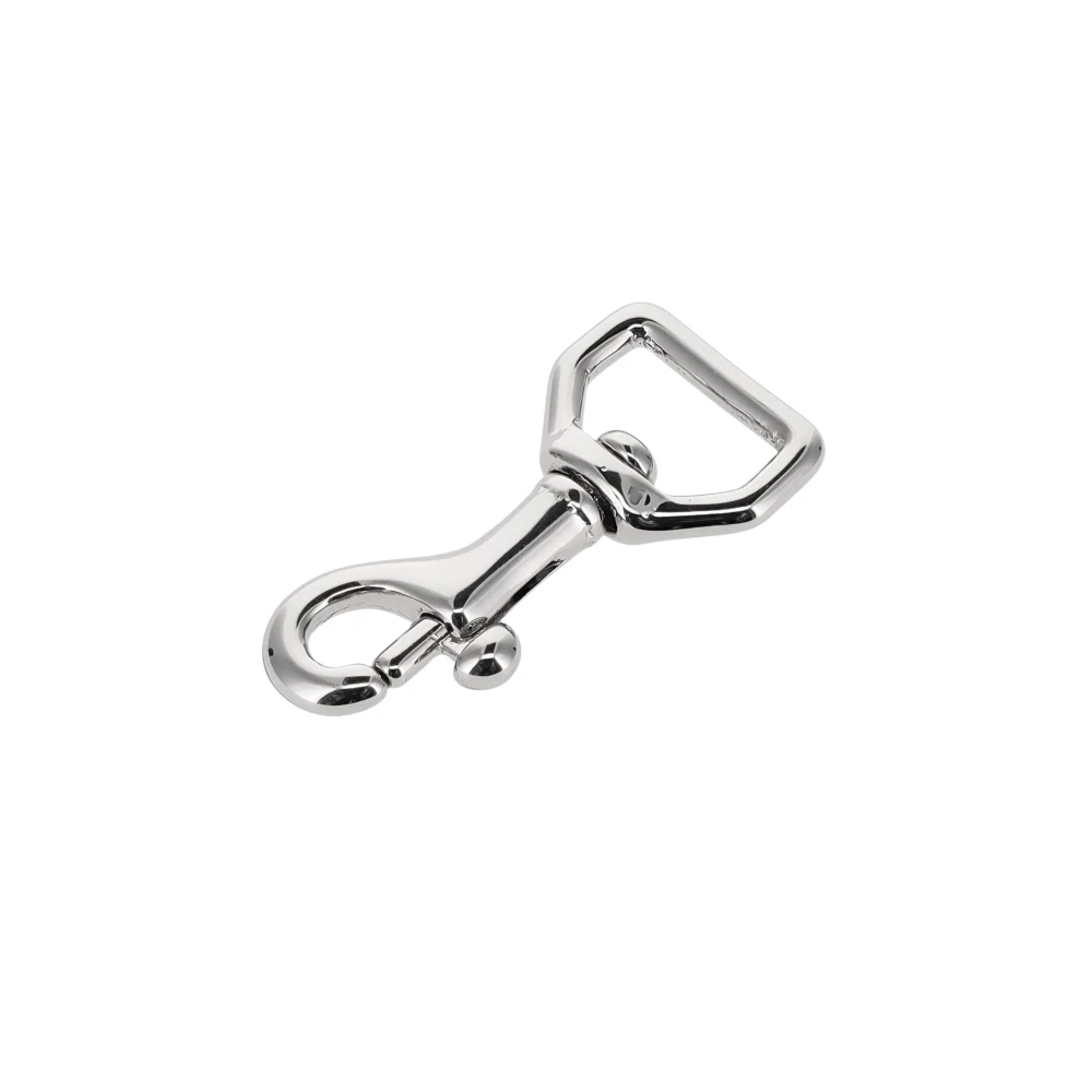45 1/2" Nickel Plate, Swivel Bolt Snap, Solid Brass-LL
