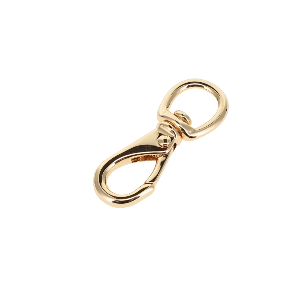 221 3/8" Gold Plate, Mini Swivel Lever Snap, Solid Brass-LL