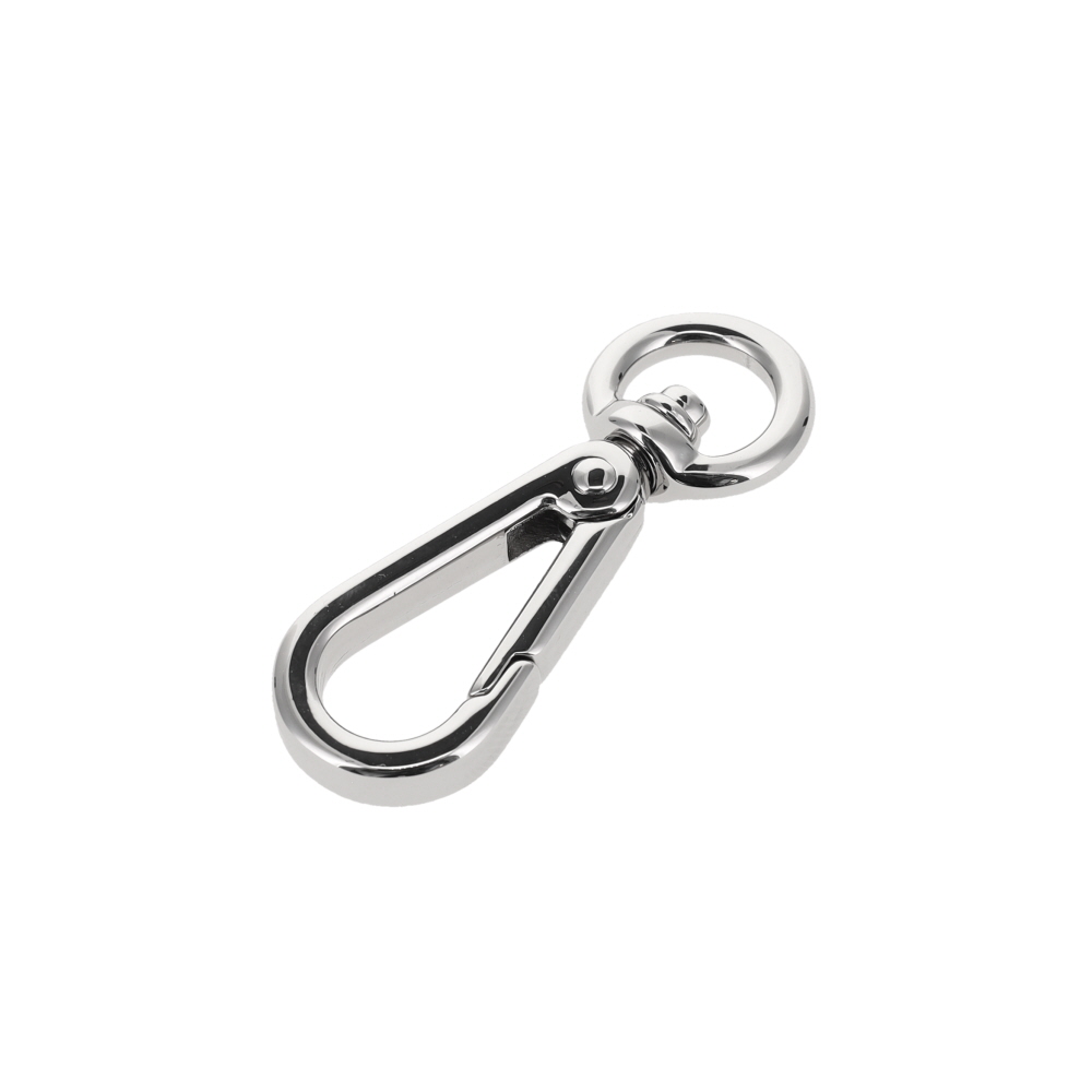 4000N 3/8" Nickel Plate, Swivel Lever Snap, Solid Brass